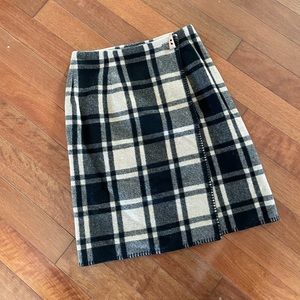 Vintage wool blend wrap skirt